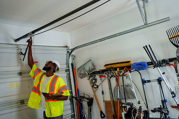 Professional Garage Door technician working in West Rancho Dominguez, CA